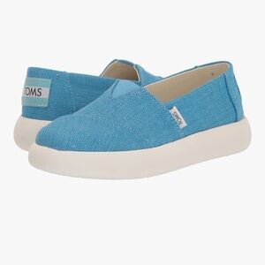 TOMS Women's Alpargata Mallow Slip Ons Shoes in ‘Island Blue’ NWT